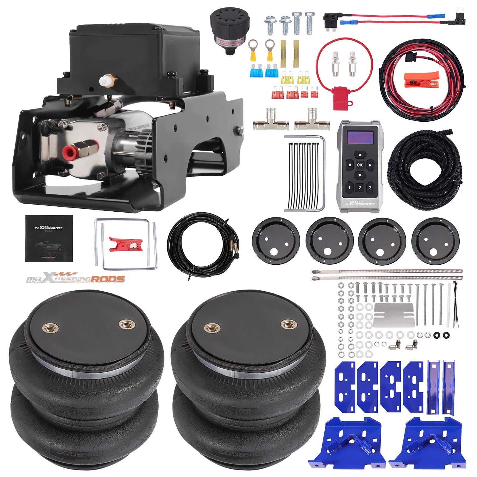 Air Suspension Kit + Air Spring Controller for Ram 2500 RWD (2011–2013)
