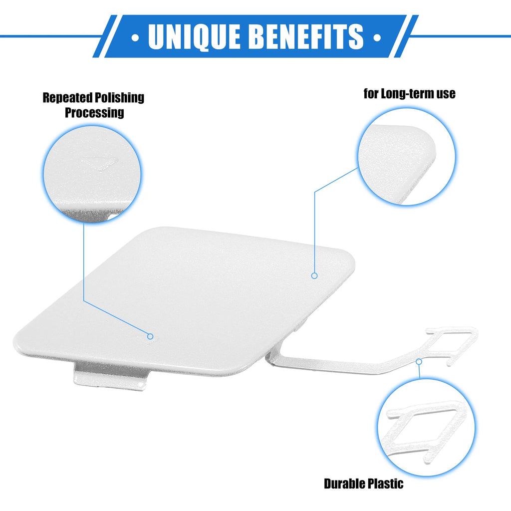 Tow Hook Eye Hole Cover Cap for BMW 3 F30 (2012–2015) White