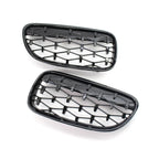 Glossy Black Front Kidney Grille Diamond Grille for BMW 3 Series (2010-2013)