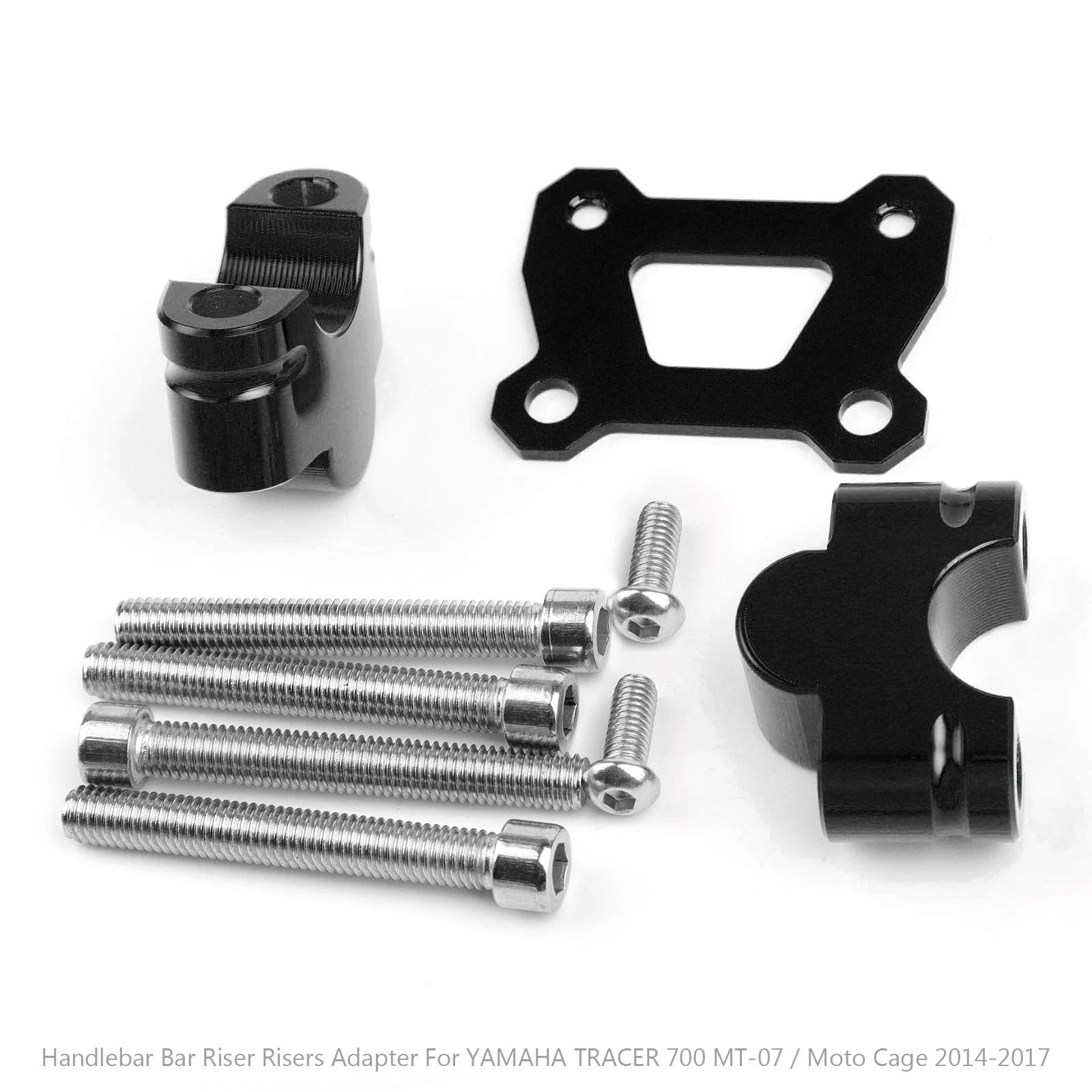 25mm Handlebar Risers for Yamaha Tracer 700 MT07 (2014–2018) Black