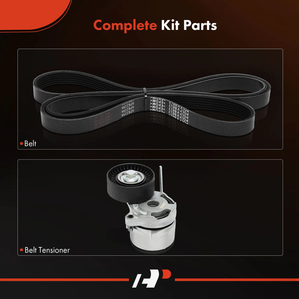 2X Serpentine Belt Drive Component Kit for Subaru Outback (2013-2014)