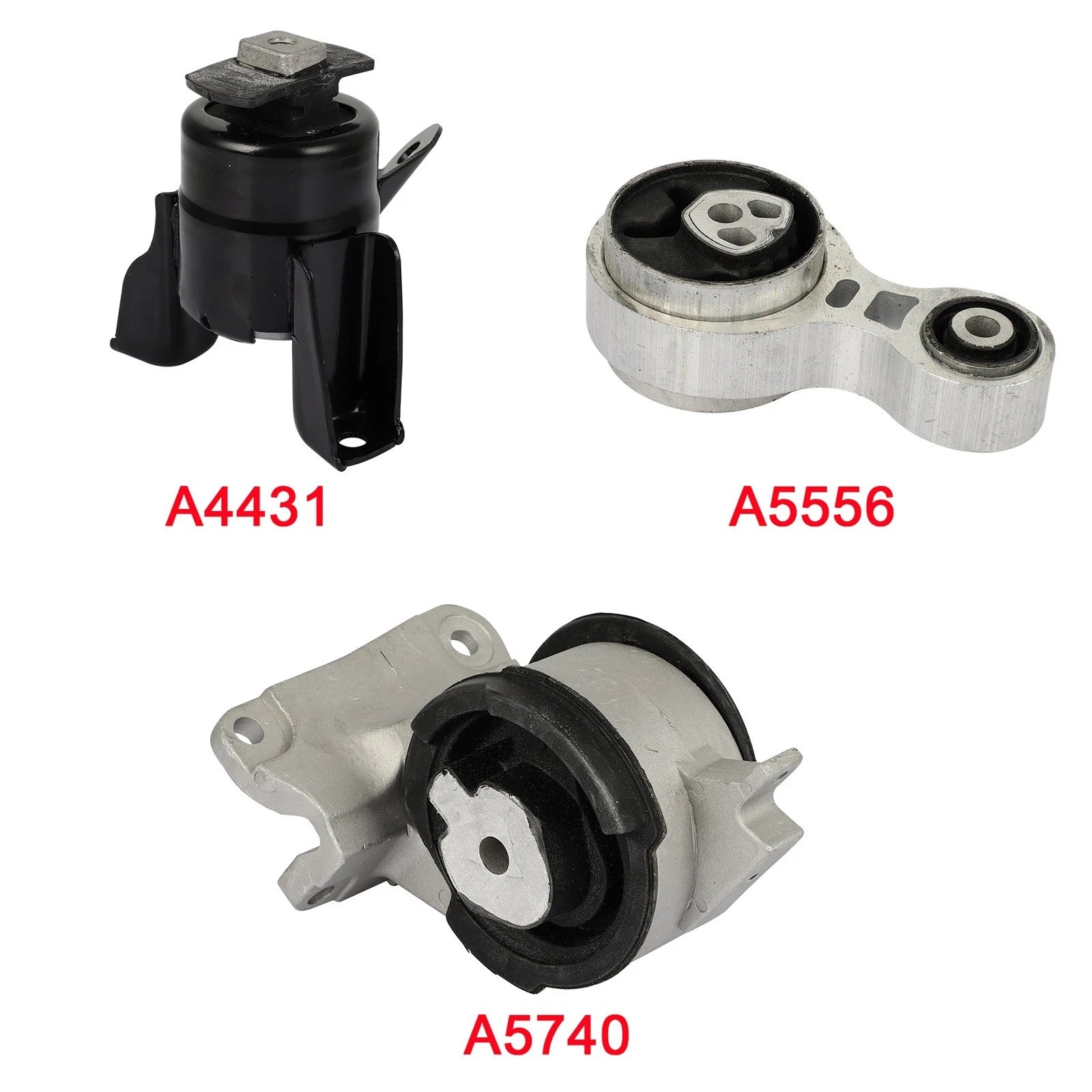 Set of 3 Motor & Transmission Mounts for Mercury Milan (2010–2011)