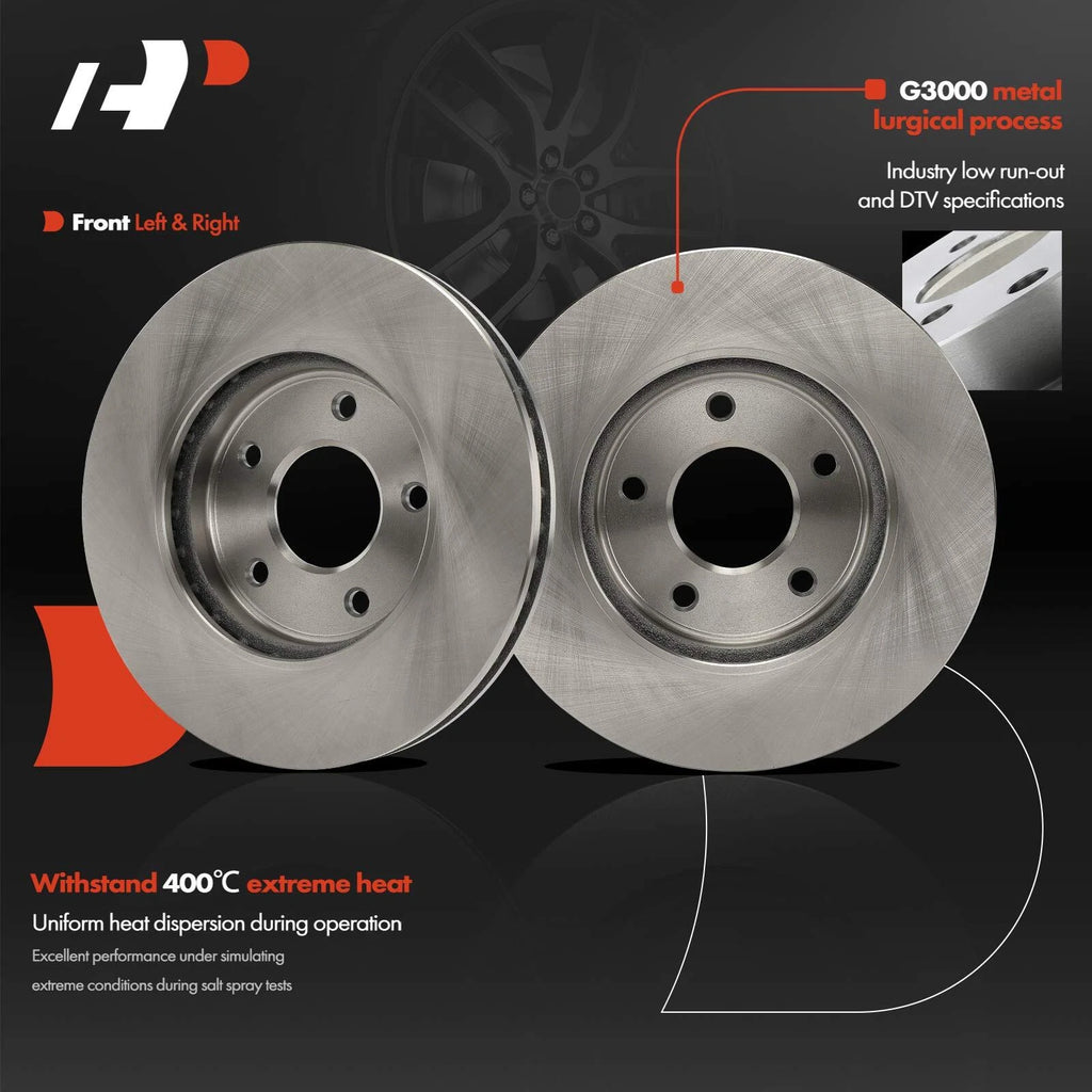 Front Disc Brake Rotors for Chevy City Express (2015–2018) Nissan LEAF