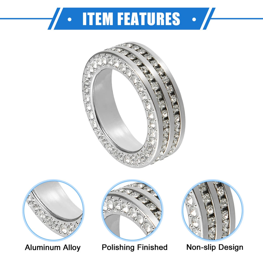 3 Pcs AC Climate Control Knob Ring for Honda Accord (2018–2022) Silver