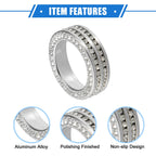 3 Pcs AC Climate Control Knob Ring for Honda Accord (2018–2022) Silver