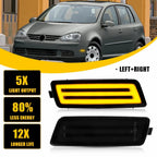 2X Smoke Lens Front Side Marker Lights for VW Golf GTI/Jetta (2006–2009)