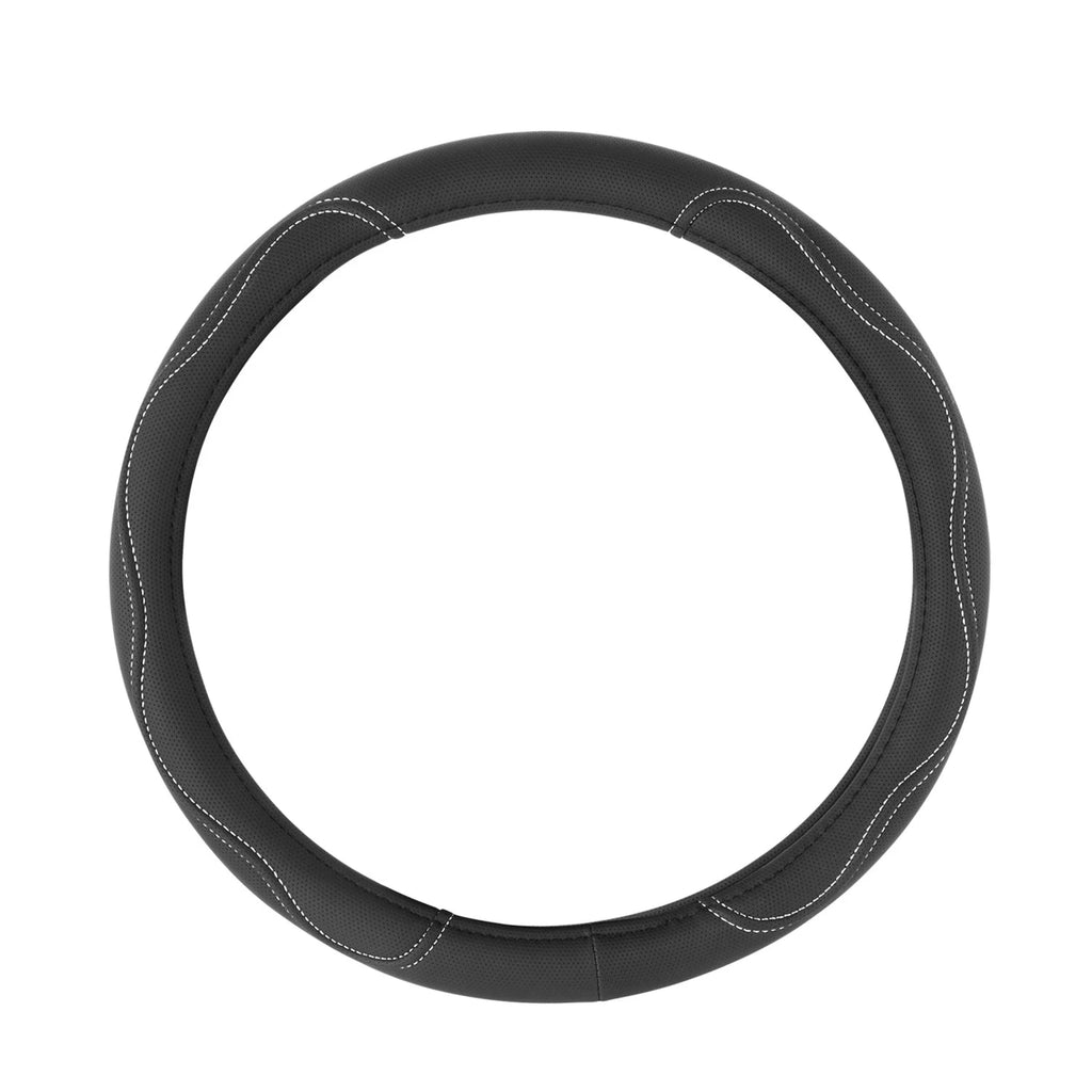 Steering Wheel Cover for - Matte Perforated Leather, White