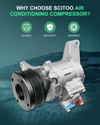 A/C Compressor for Dodge Caravan, Grand Voyager, Plymouth Voyager (1996–2003)