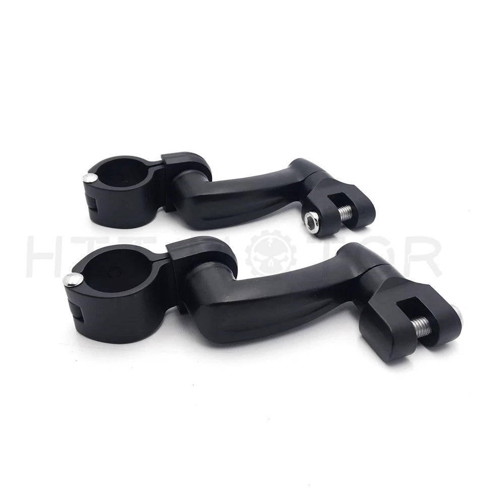 Foot Peg Mounting Kit for Harley Honda Yamaha Kawasaki 1.25" Highway Bars