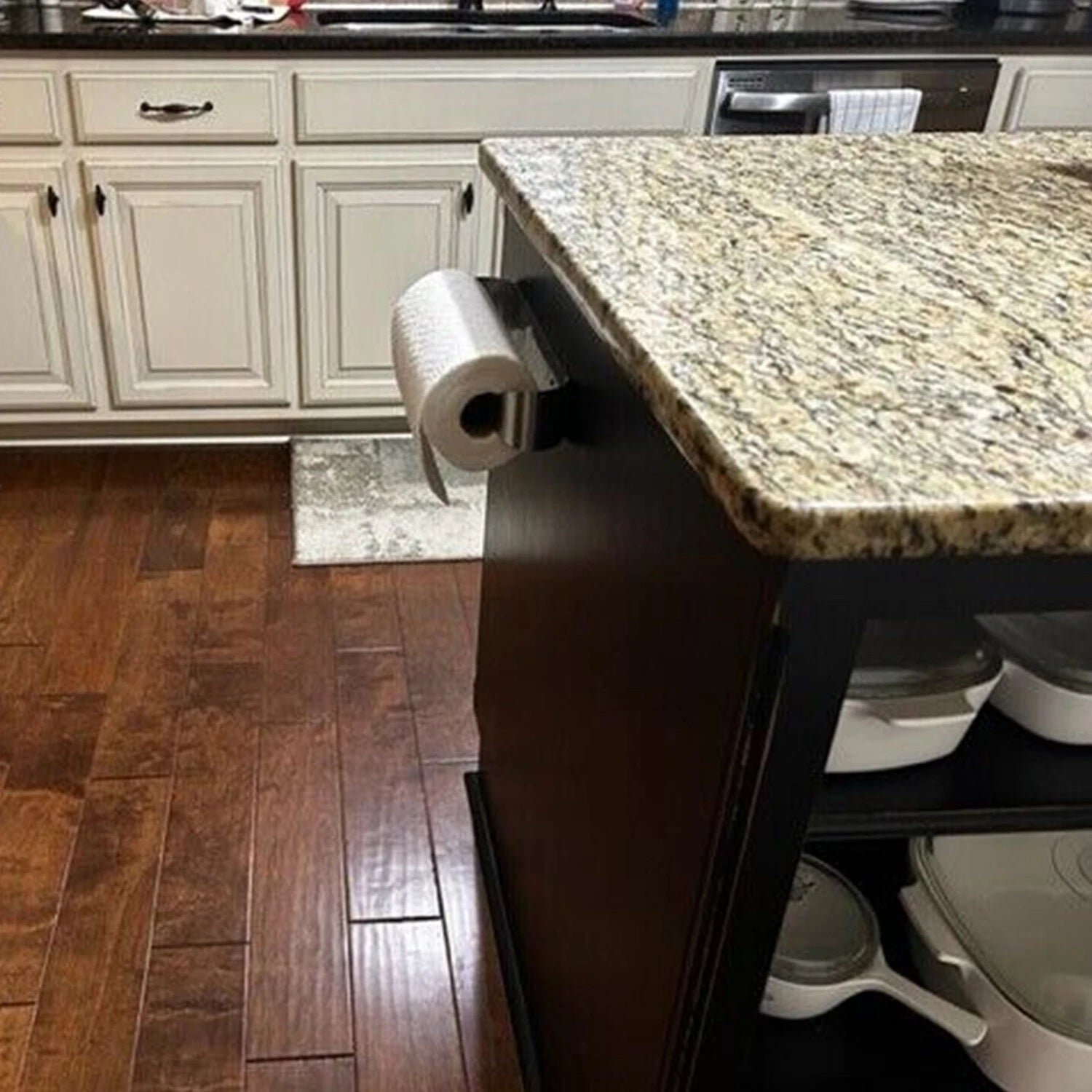 Paper Towel Holder Under Cabinet Wall Mount Steel Rack