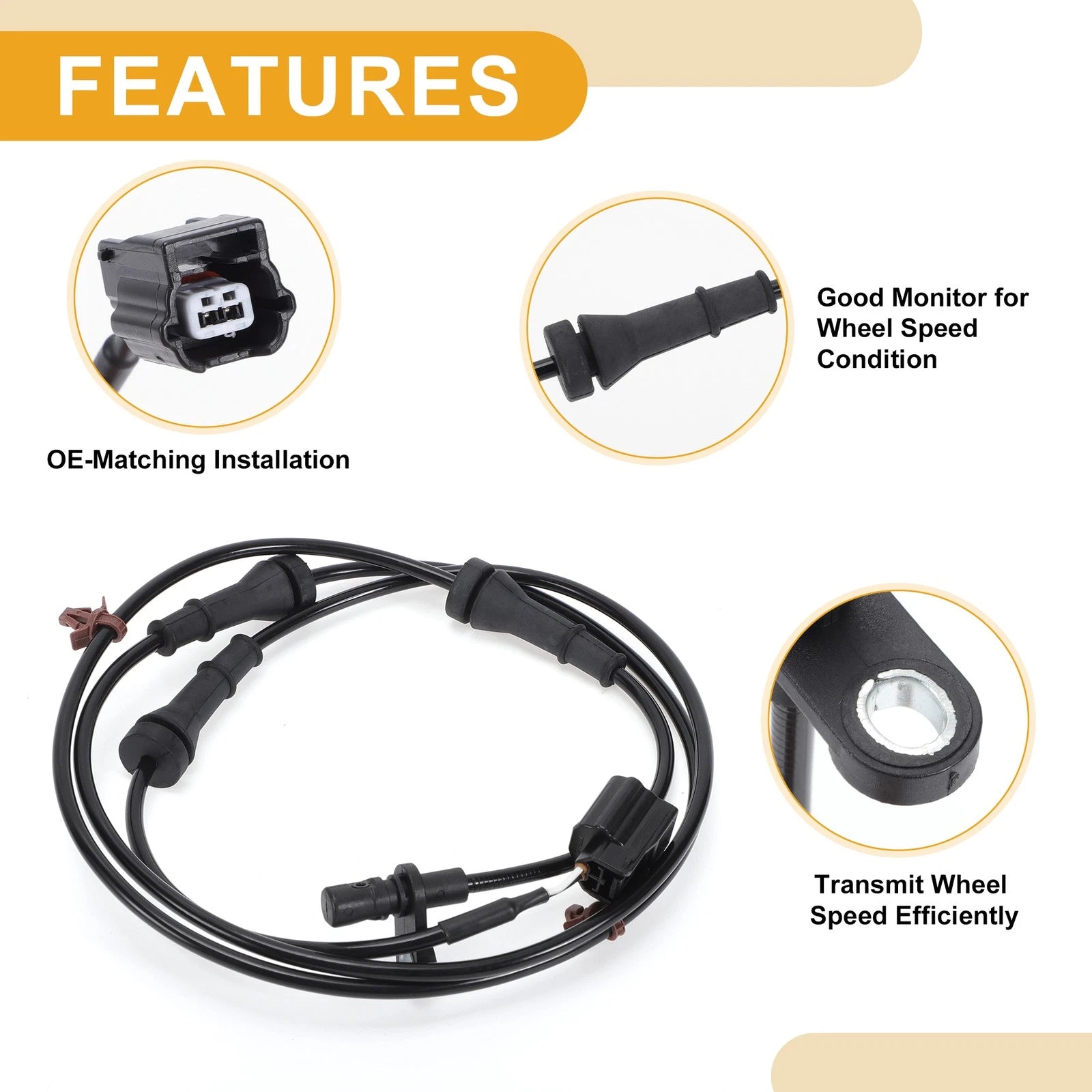 ABS Wheel Speed Sensor No. 479003LM0A for Nissan NV200 (2010–2021) Rear Right