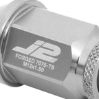 Set of 20 J2 7075 Forged Aluminum M12x1.5 Open-End Lug Nuts for Universal