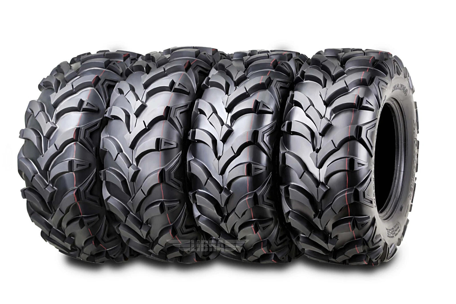 Set of 4 WANDA ATV Tires 24x8-12 Front & 24x9-11 Rear 6PR Deep Tread Mud