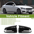 1 Pair Mirror Cover Cap for Mercedes-Benz A-Class W176 (2013–2018) Gloss Black