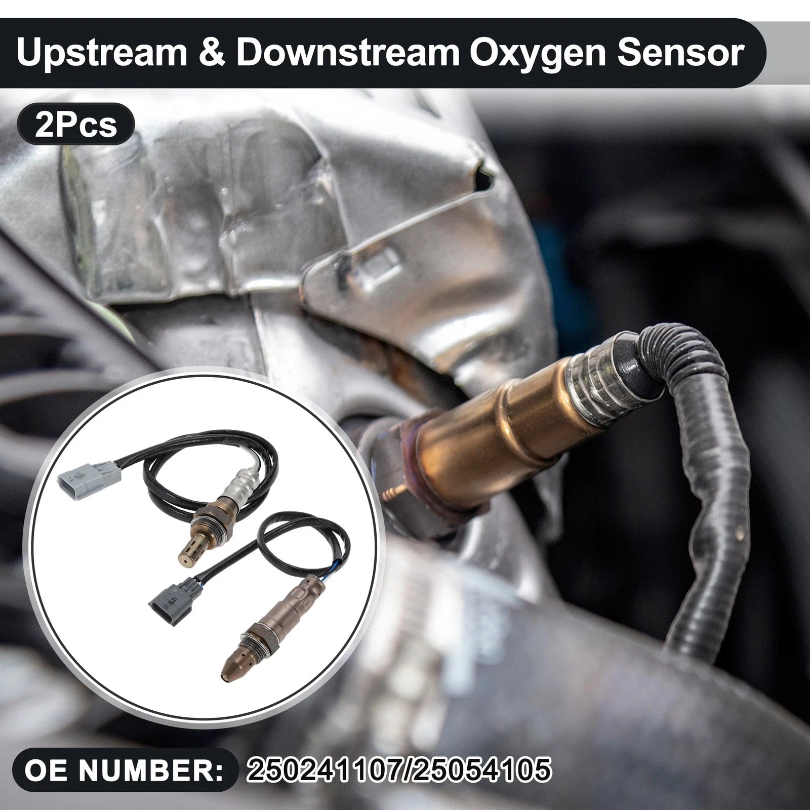 2X Upstream & Downstream Oxygen Sensor for Nissan Armada (2019) No. 250-241107