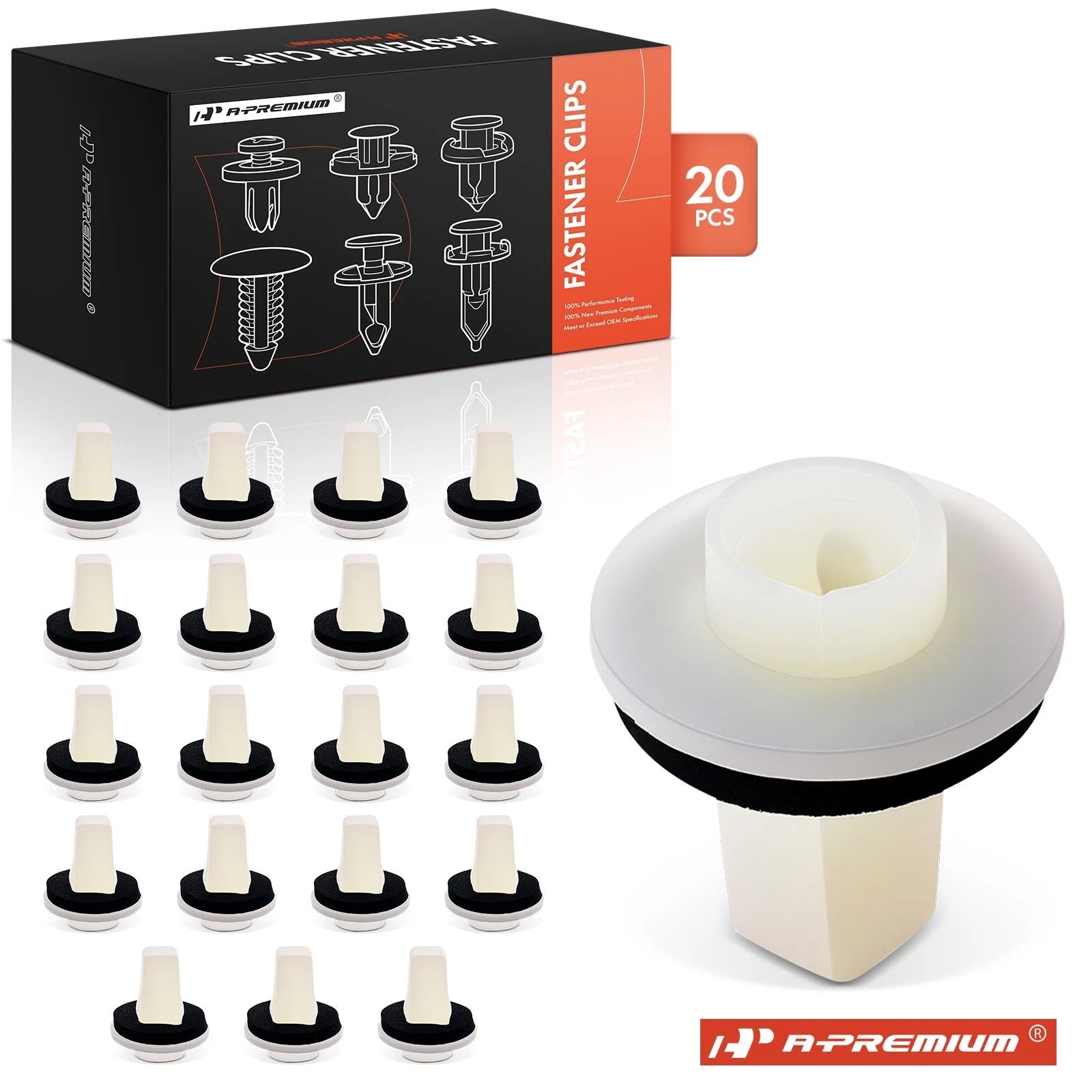 20x Nylon Bumper Grommet Retainers with Sealer Clips for Nissan