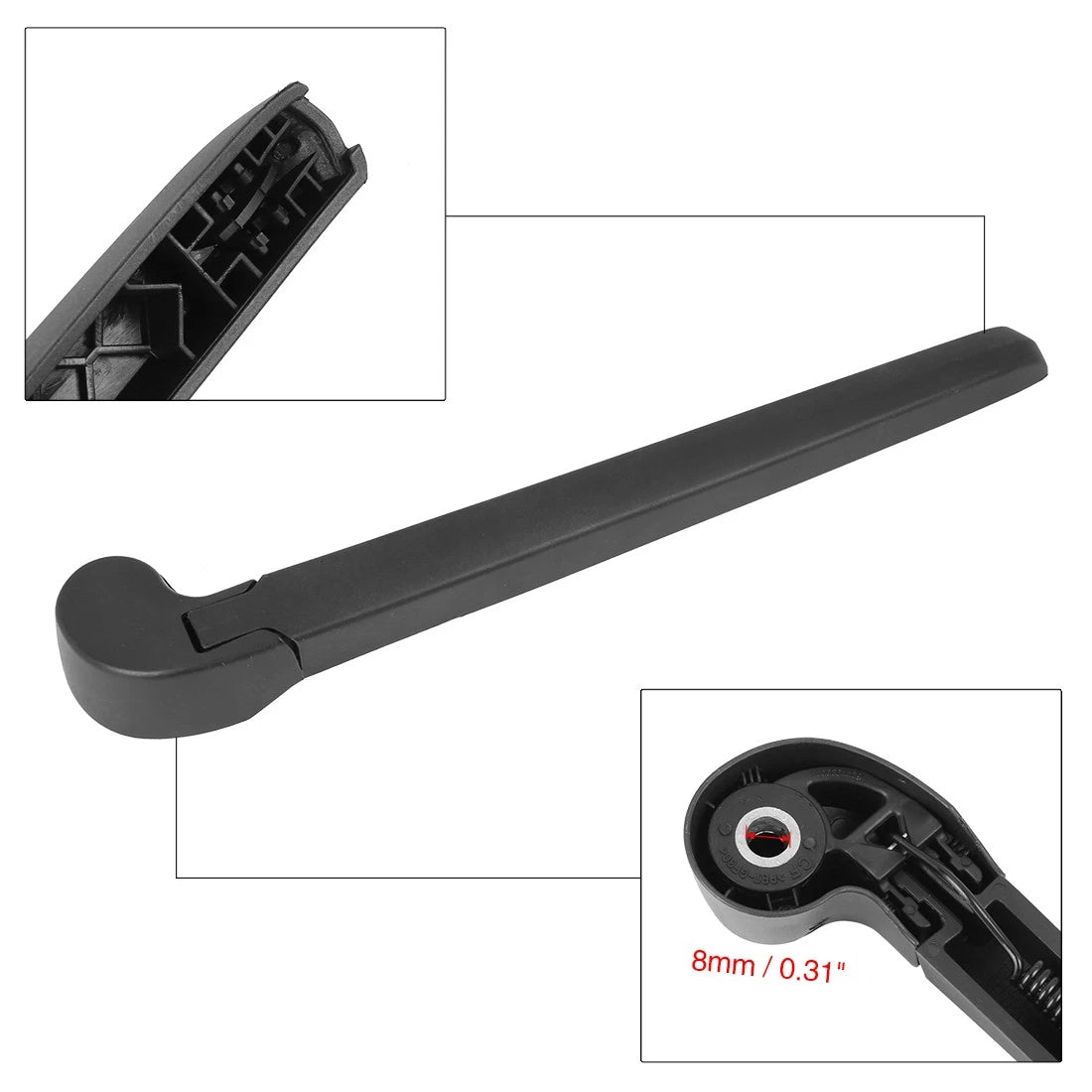 Set of 2 Rear Windshield Wiper Blade Arms 405mm for Audi Q3 (2011–2017)
