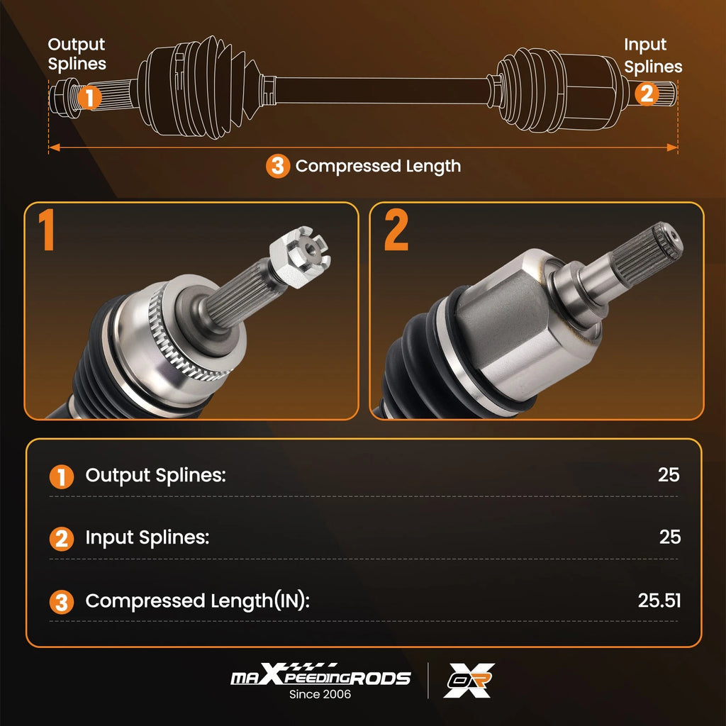 CV Joint Axle Shaft Assembly for Hyundai LH (66-3467)