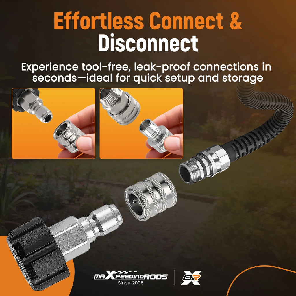 8PC Quick Connect Adapter Kit for M22 14mm Pressure Washer