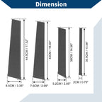 8pcs Door Pillar Window Trim for Ford Territory (2019–2021) Carbon Fiber Black