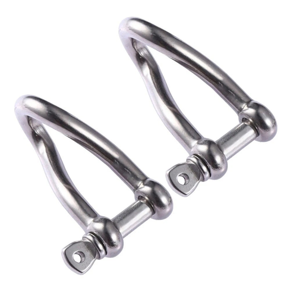 Stainless Steel Twisted Shackle with Screw Pin 8mm 10mm 12mm for Marine Duty