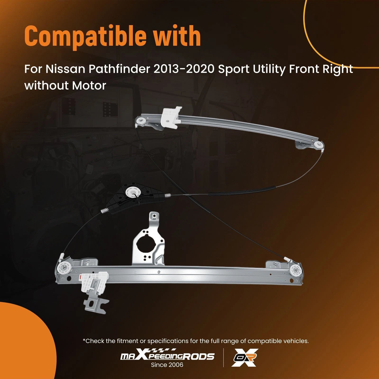 Front Right Power Window Regulator for Nissan Pathfinder (2013-2020)