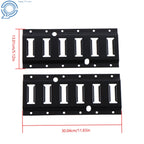 Set of 2 Black Powder-Coated Steel E Track Tie Down Rails for E Track Systems