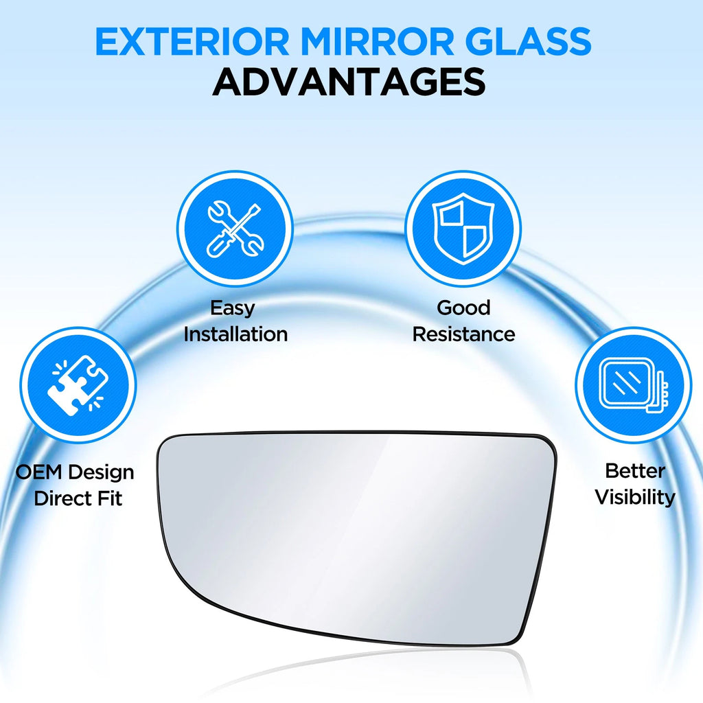 Left Lower Mirror Glass for Ford Transit 2015-2022