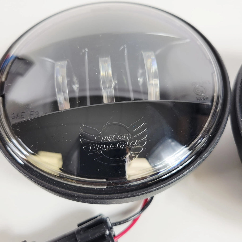 Custom Dynamics 4.5" Probeam LED Passing Lamps Black for Harley (2005–2018)