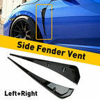 Set of 4 Glossy Black Fender Vent Air Wing Covers for Universal Fit