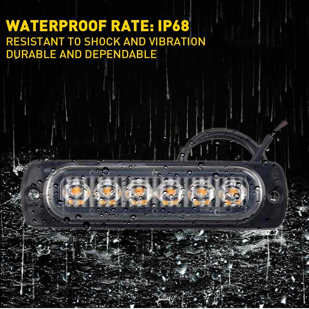 20PCS LED Amber Grill Side Marker Strobe Light Bar Kit for Tow Truck