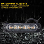 20PCS LED Amber Grill Side Marker Strobe Light Bar Kit for Tow Truck