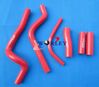 Aluminum Radiator & Red Silicone Hose for Honda CR500 CR500R (1989)