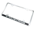 Chrome ABS License Plate Frame with Mustang Script Logo for Ford Mustang (2005–2024)