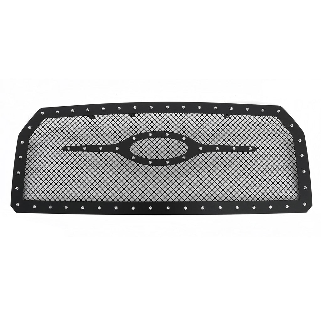 Stainless Black Mesh Rivet Grille Insert for Ford F-150 (2015-2017)