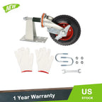Rubber Wheels for Heavy Duty Gate Caster (600 lbs, 8", Side Brake)