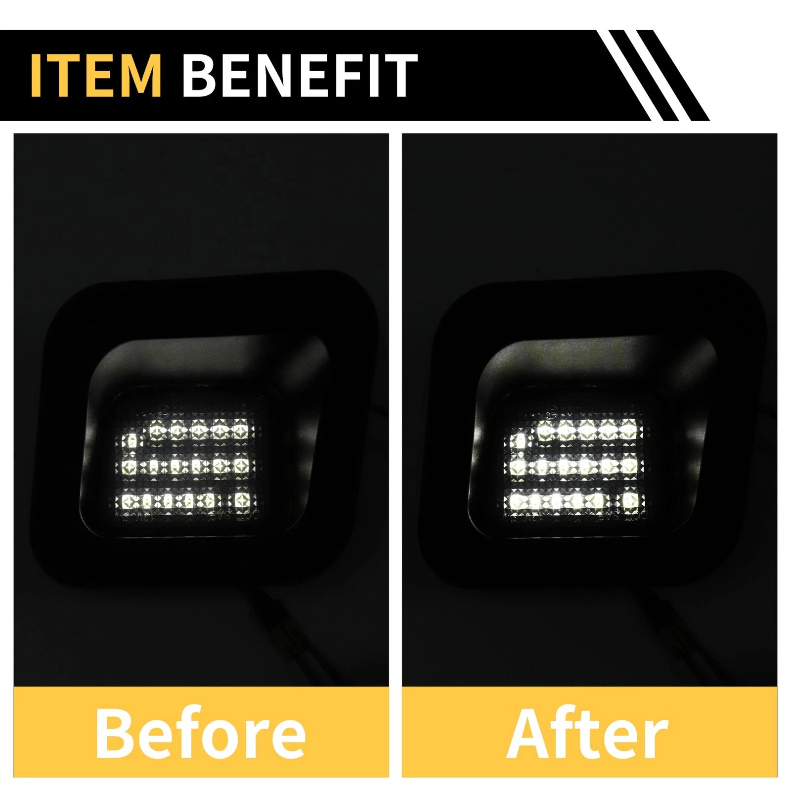 2X License Plate Light White for Dodge Ram 1500 2500 3500 (Smoked Lens)