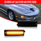 Smoked Amber LED Front Bumper Side Marker Lights for Pontiac Firebird (1998–2002)