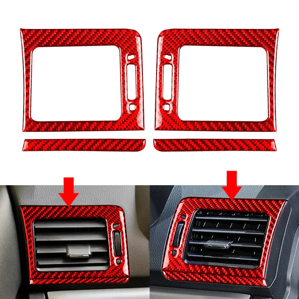 Red Dashboard Side Air Vent Outlet Cover Trim for Subaru WRX STi (2015-2021)