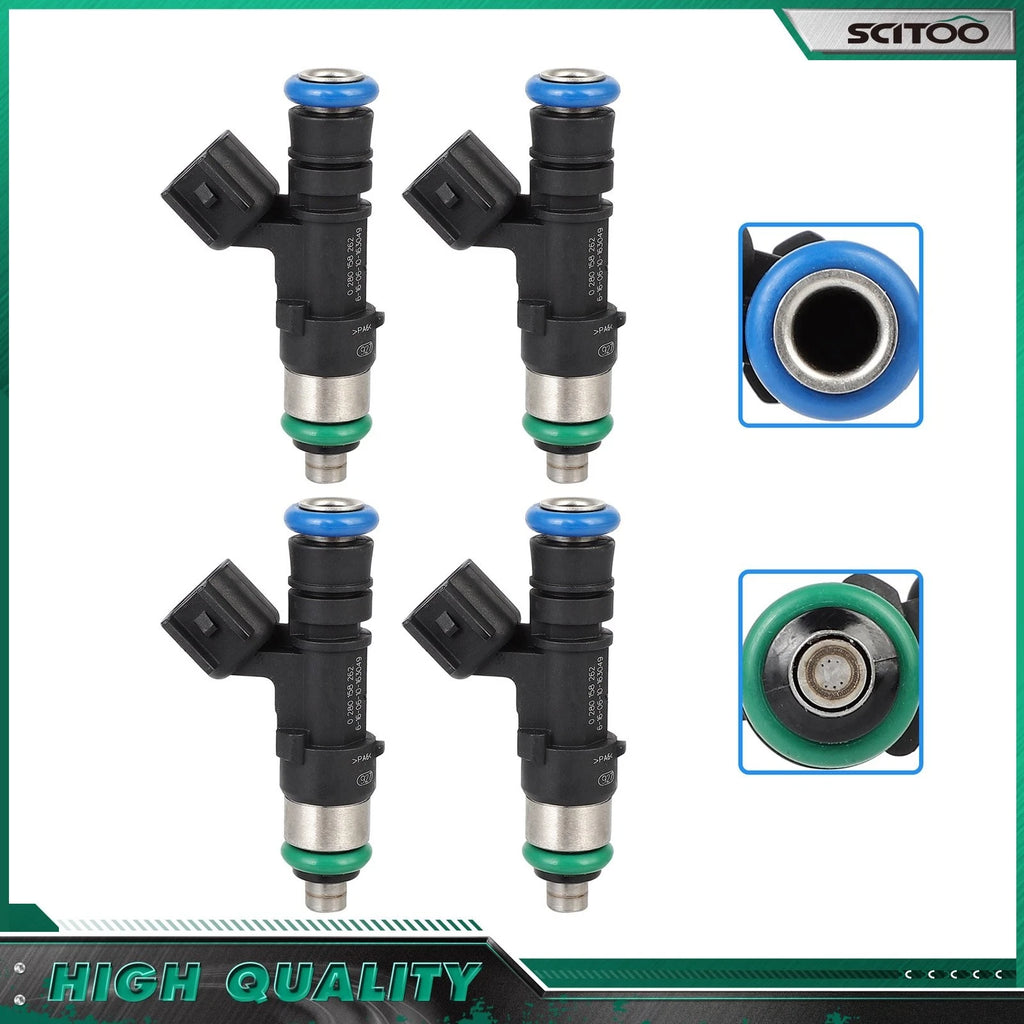 Set of 4 Fuel Injectors for Fiat 500 (2012–2015) L4 1.4L SOHC