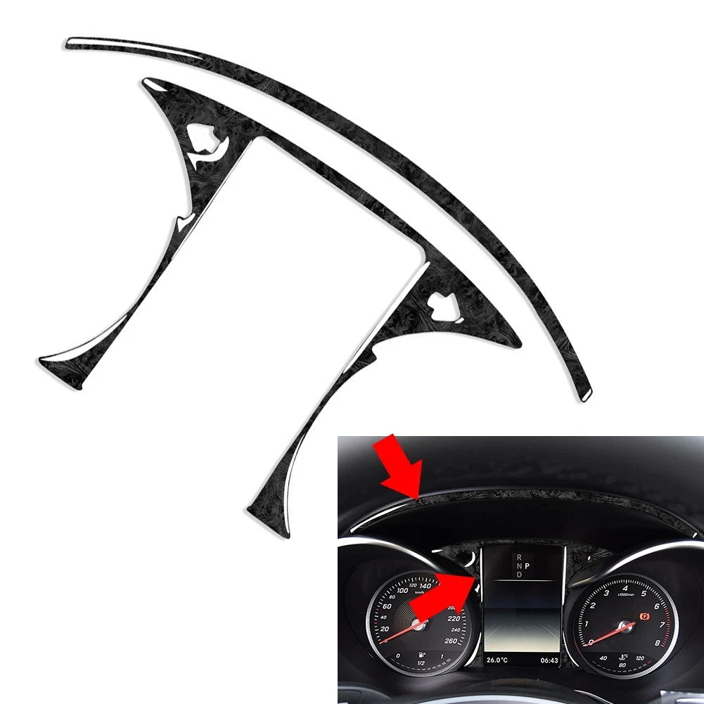 Speedometer Panel Cover Trim for Benz C GLC Class W205 X253 (2015–2021) Wood Grain