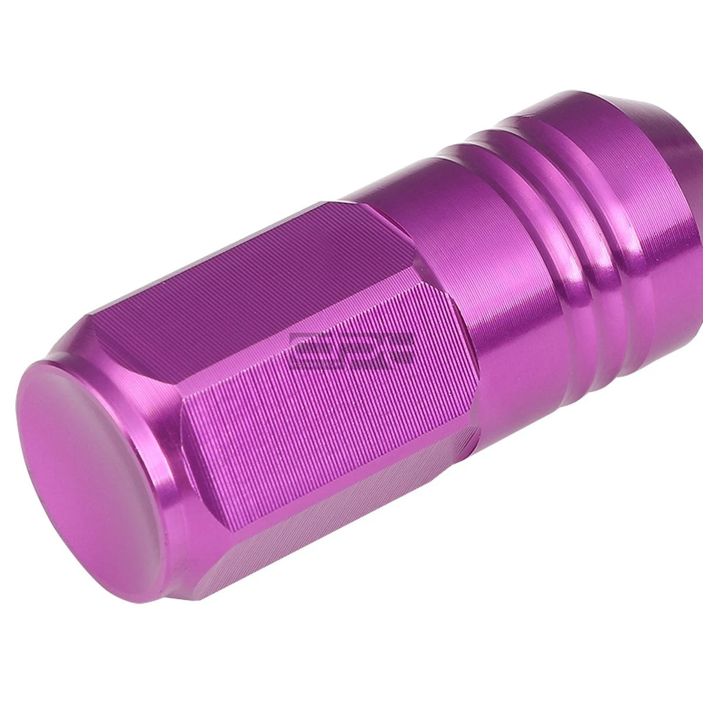 20 PCS Close End M12x1.25 50mm Tall Purple Aluminum Lug Nuts + Adapter