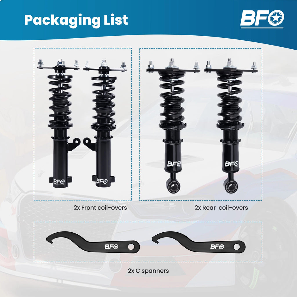 BFO Coilover Lowering Kit for Mitsubishi Eclipse (2006–2012) Adj. Height Shock