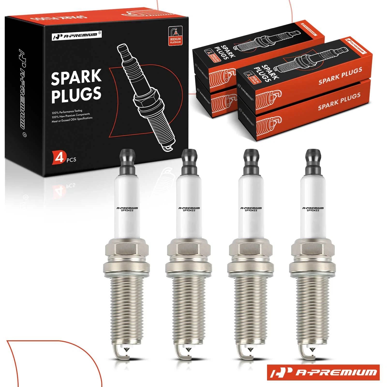 Set of 4 Iridium Platinum Spark Plugs for Hyundai Kia Optima Sportage