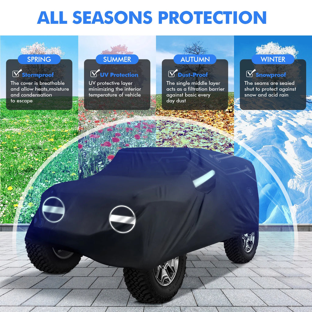 Waterproof SUV Cover for Jeep Wrangler JK JL 2 Door (2007–2024)
