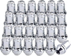 Set of 24 Chrome Lug Nuts for Lincoln Mark LT (2006–2008, 2010) 14x2