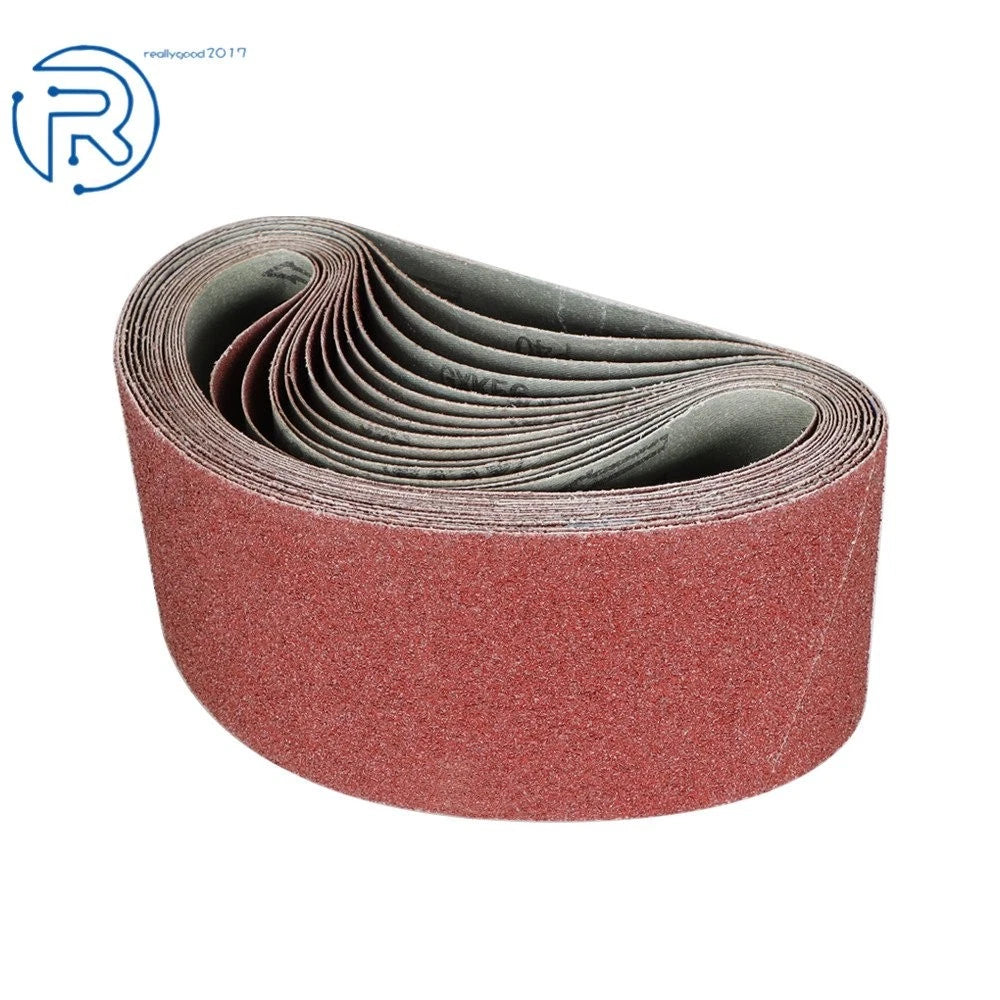 15Pcs Sanding Belts for Sander (4" × 24", 40/80/120 Grit)