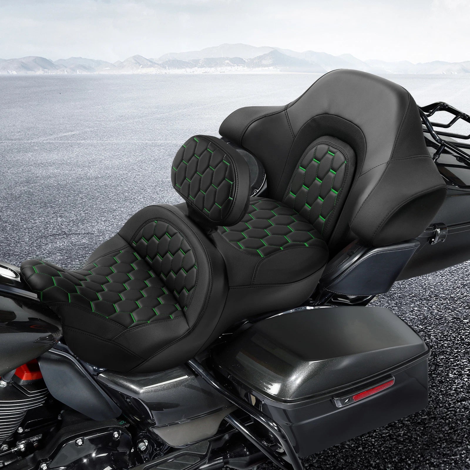 Driver Backrest Pad Mounting Kit for Harley Street Road Glide King (2009–2023)