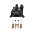 Set of 4 Denso Ignition Coils & Bosch Spark Plugs for Ford Focus