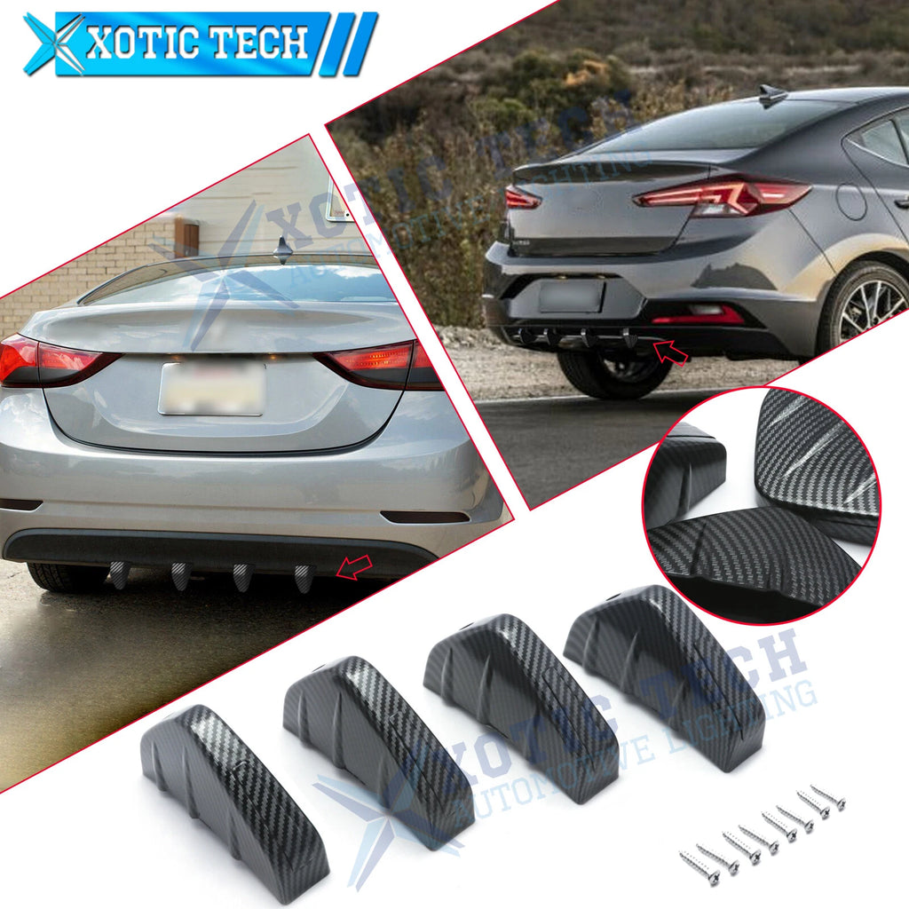 Carbon Fiber Pattern Rear Bumper Lower Lip for Hyundai Elantra (2000–2021)